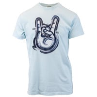 Go Aggies Painted Horns Adult Light Blue T-Shirt